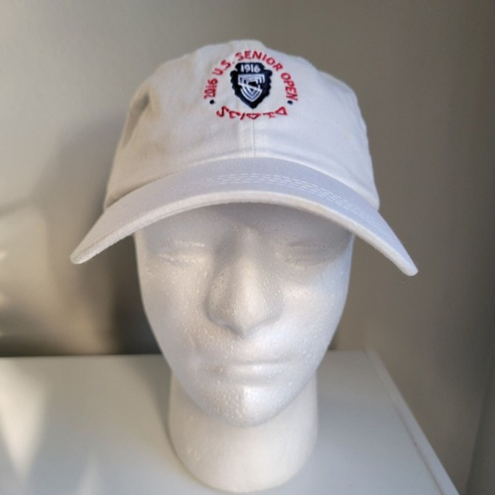U.S Senior Open 2016 Scioto Ahead Lightweight Golf Hat Cap Adjustable White‎ NWT